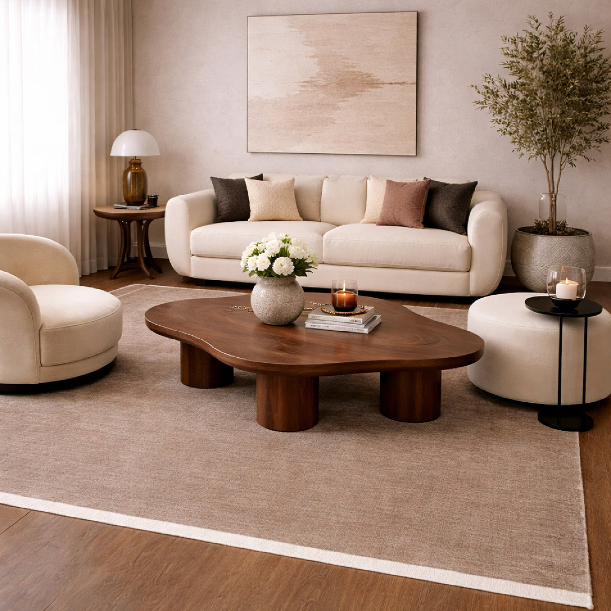 Modern European furniture - Hand-Loomed Wool Fringe Square Carpet - www.oroa.com | Oroa.com