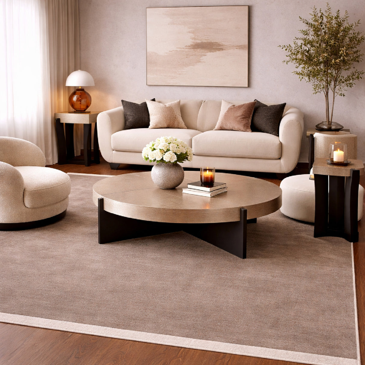 Modern European furniture - Hand-Loomed Wool Fringe Square Carpet - www.oroa.com | Oroa.com