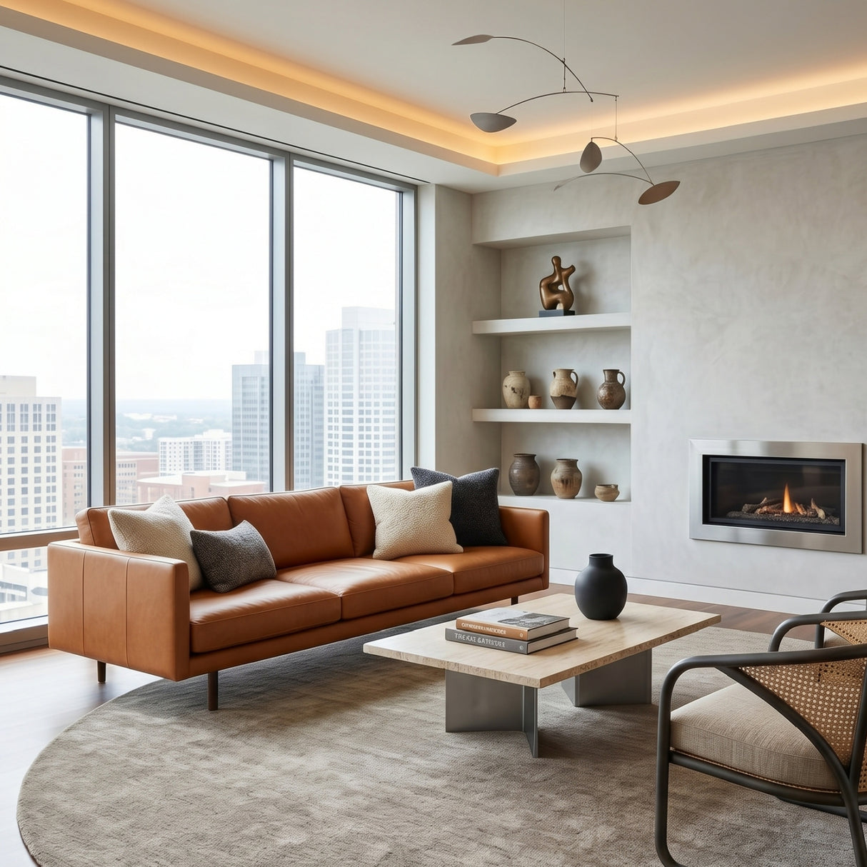 Modern furniture - Hand-Loomed Wool Fringe Round Carpet - www.oroa.com | Oroa.com