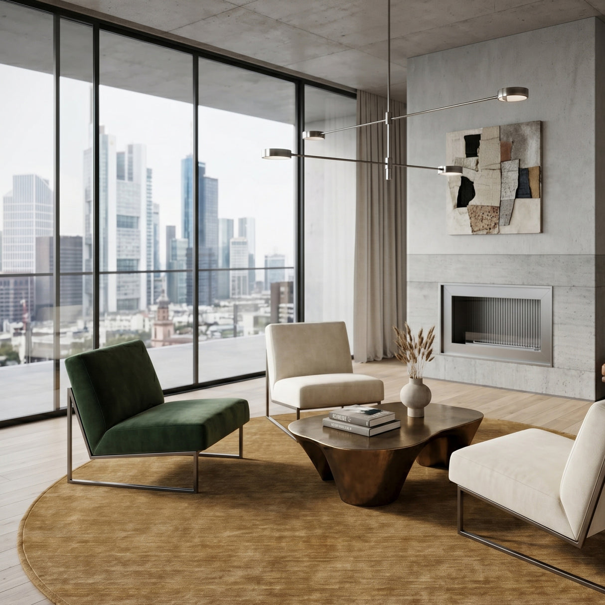 Modern furniture - Hand-Loomed Wool Fringe Round Carpet - www.oroa.com | Oroa.com
