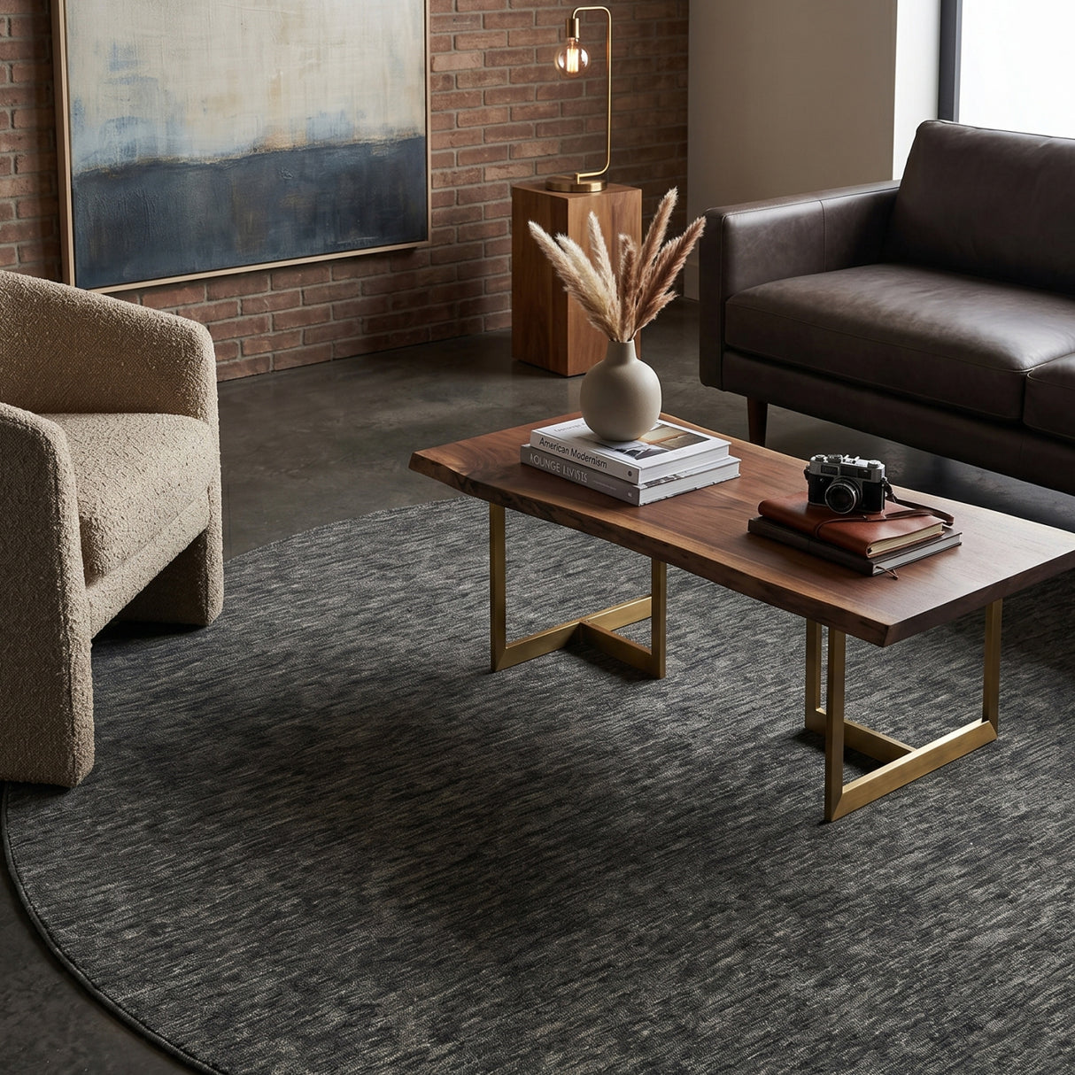 Modern furniture - Hand-Loomed Wool Fringe Round Carpet - www.oroa.com | Oroa.com