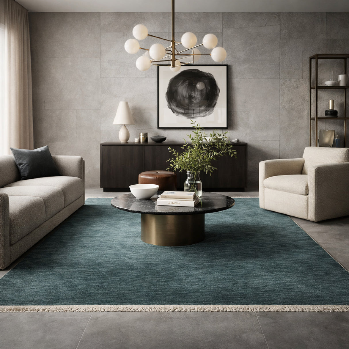 Modern European furniture - Hand-Loomed Wool Fringe Square Carpet - www.oroa.com | Oroa.com