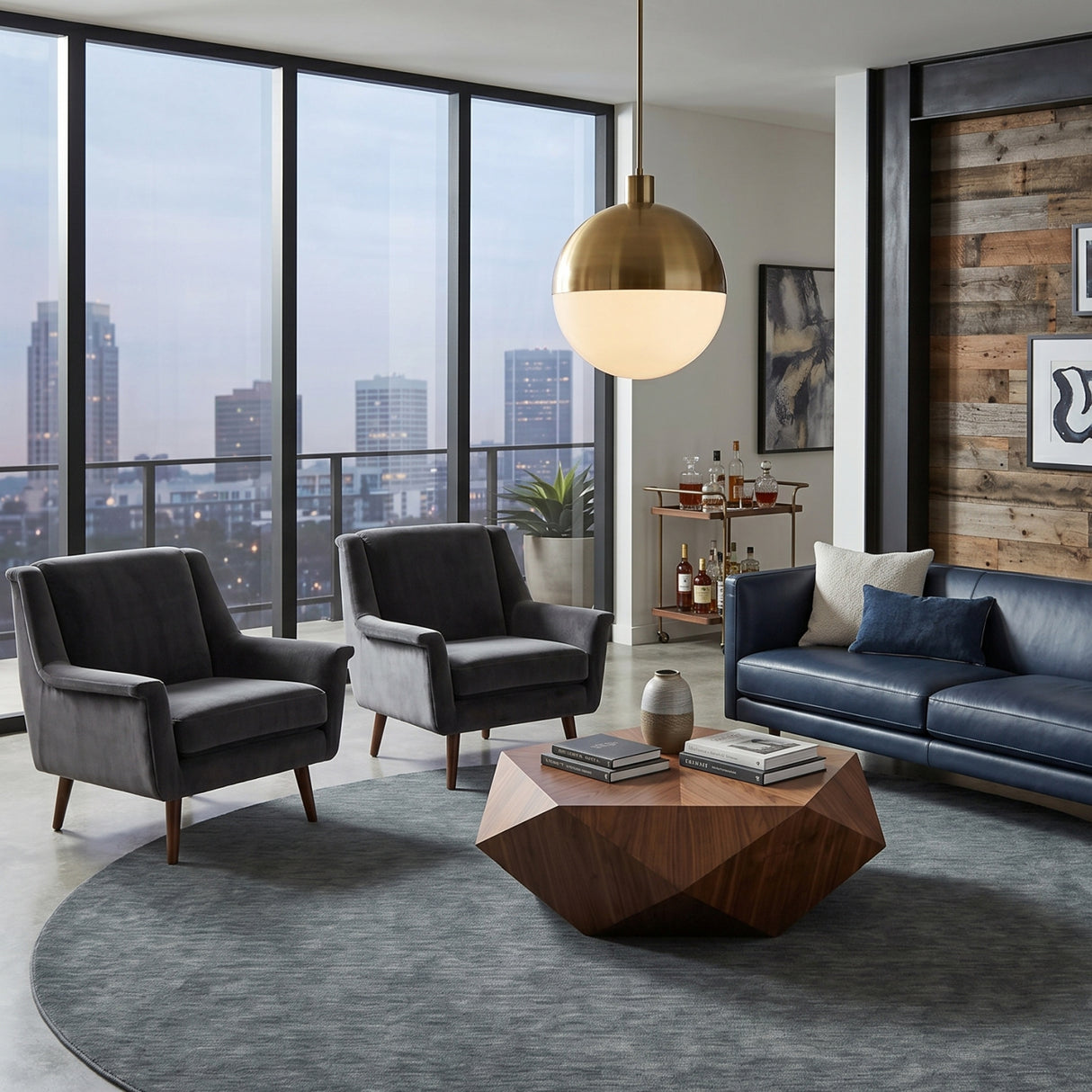 Modern furniture - Hand-Loomed Wool Fringe Round Carpet - www.oroa.com | Oroa.com