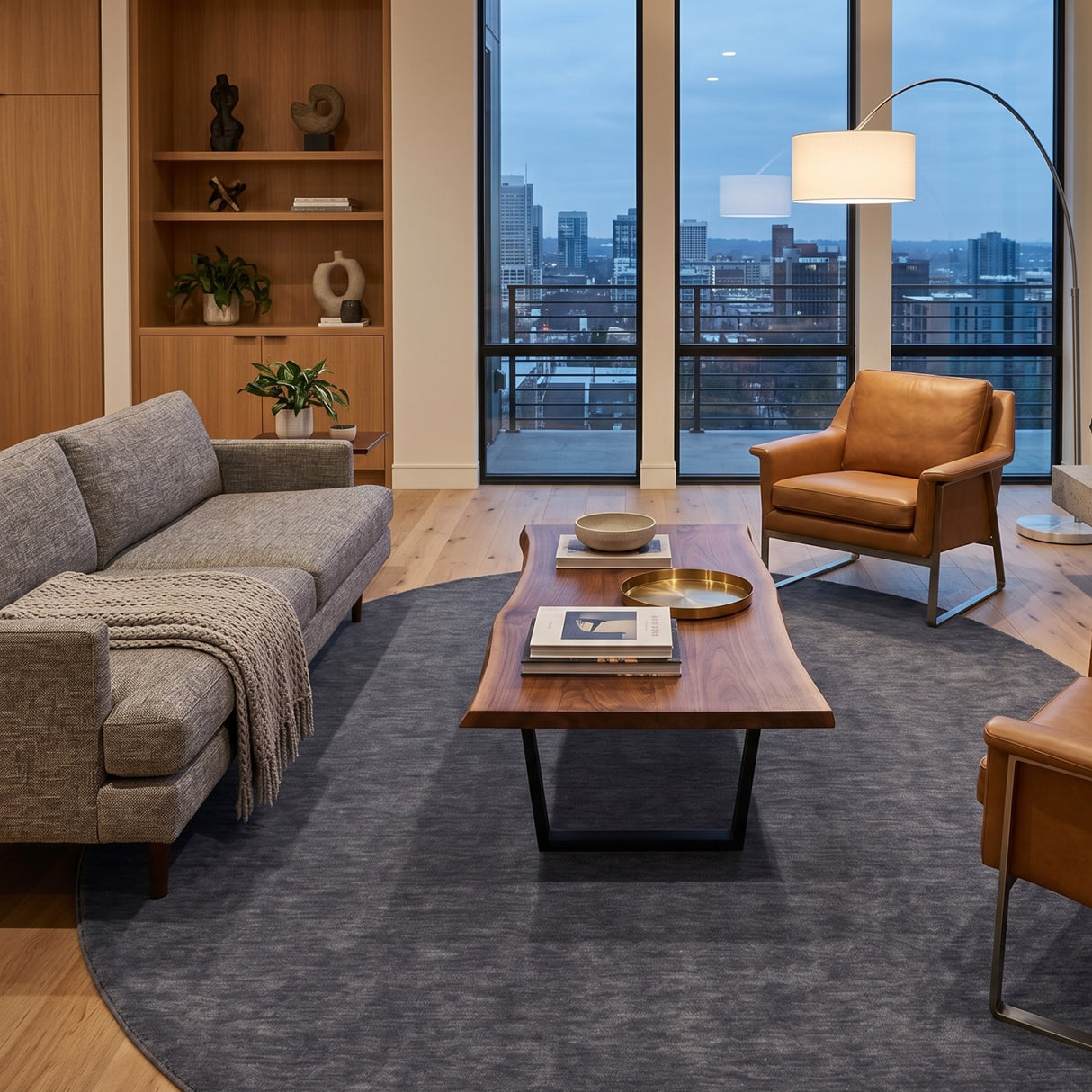 Modern furniture - Hand-Loomed Wool Fringe Round Carpet - www.oroa.com | Oroa.com