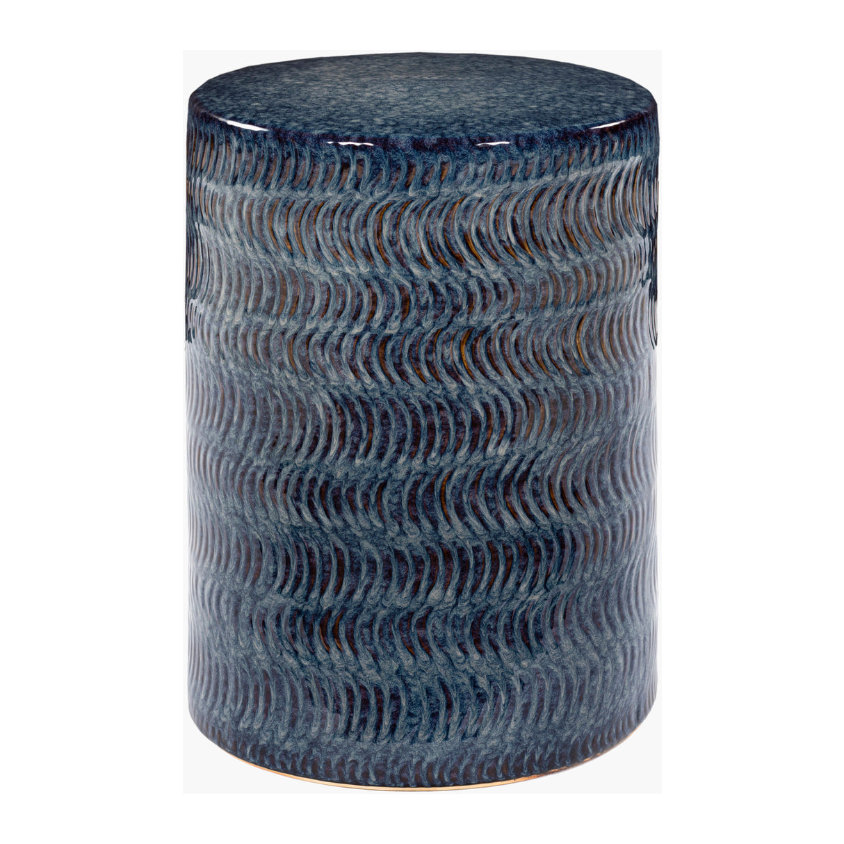 Modern European furniture - Blue Glazed Garden Stool - www.oroa.com | Oroa.com