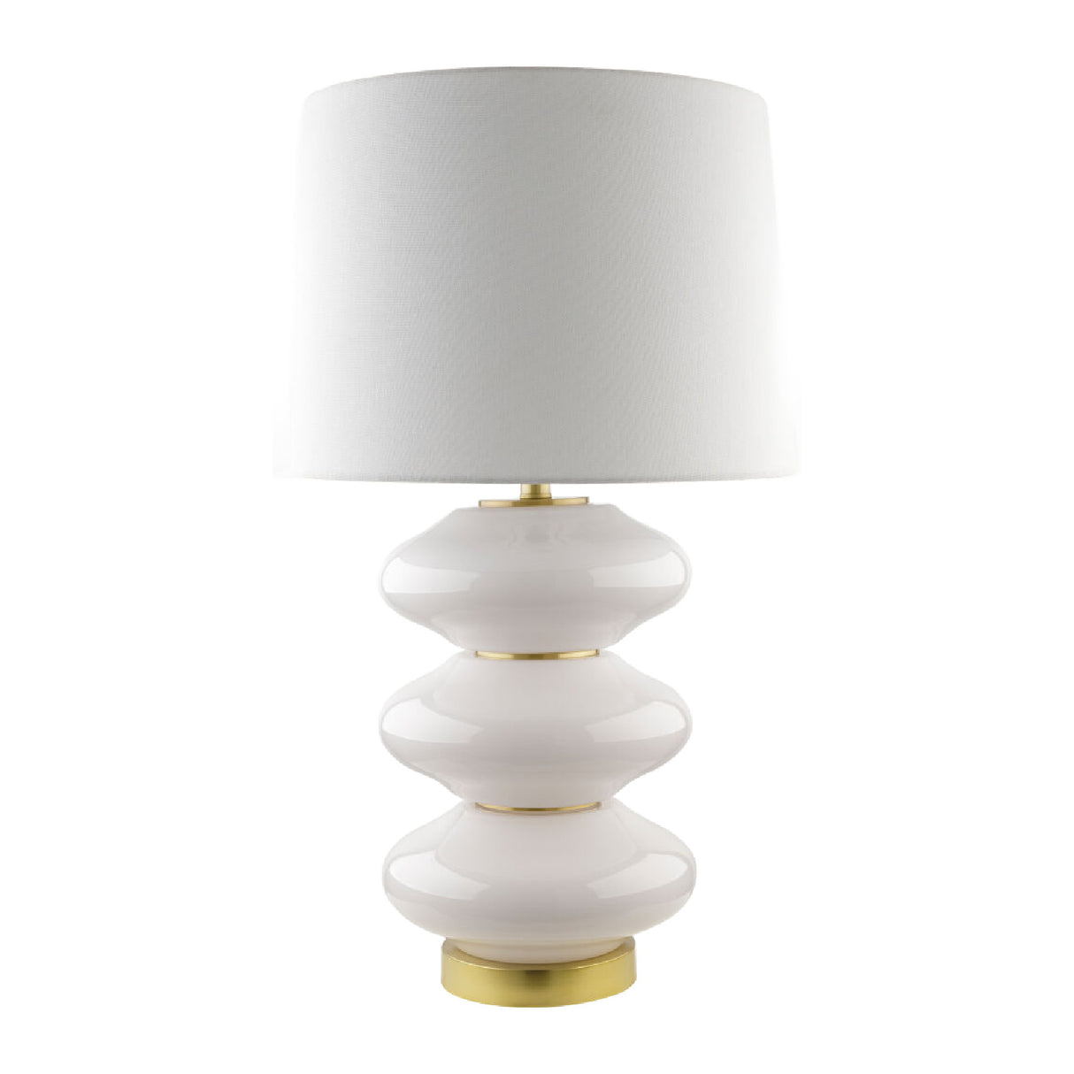 Modern European furniture - White Glass Accent Table Lamp - www.oroa.com | Oroa.com