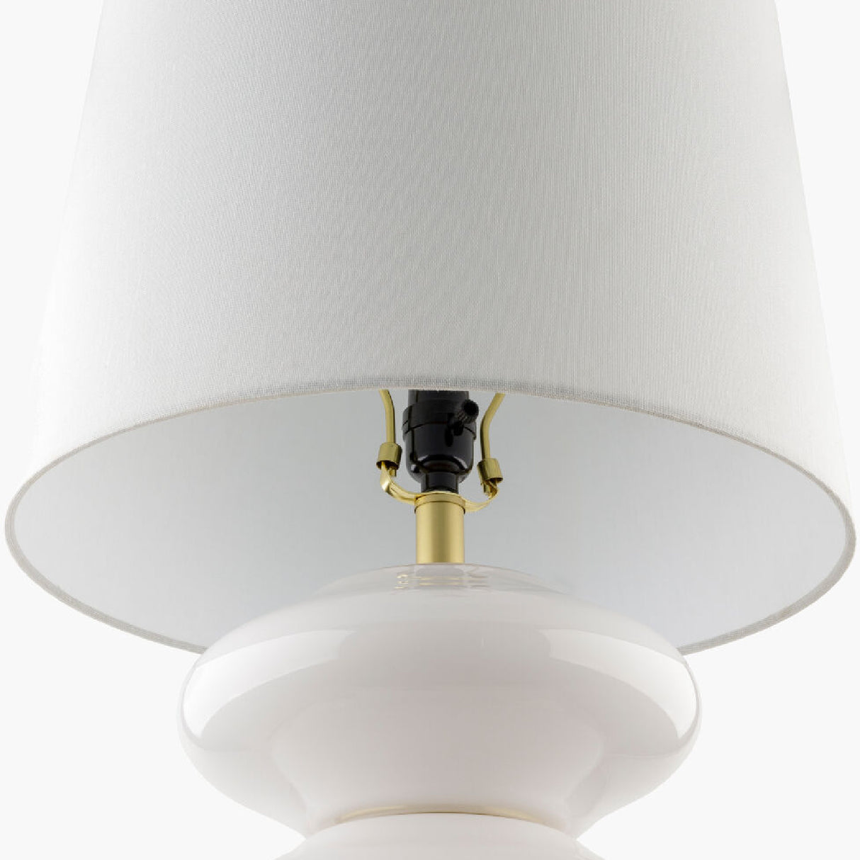 Modern European furniture - White Glass Accent Table Lamp - www.oroa.com | Oroa.com