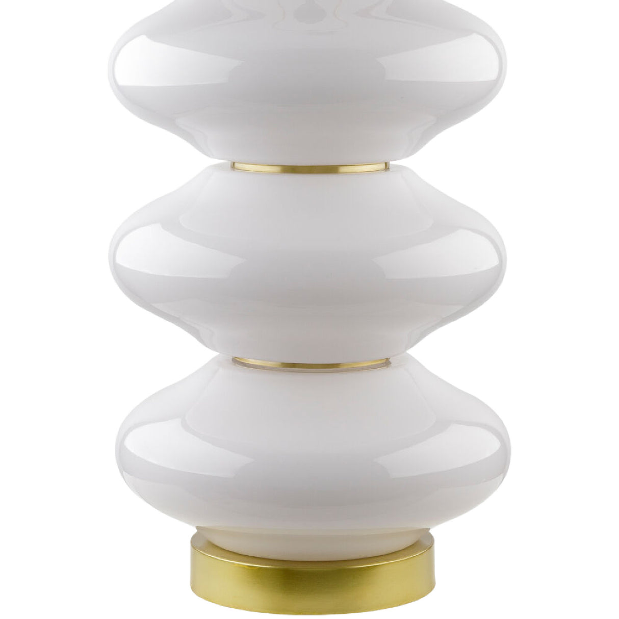 Modern European furniture - White Glass Accent Table Lamp - www.oroa.com | Oroa.com