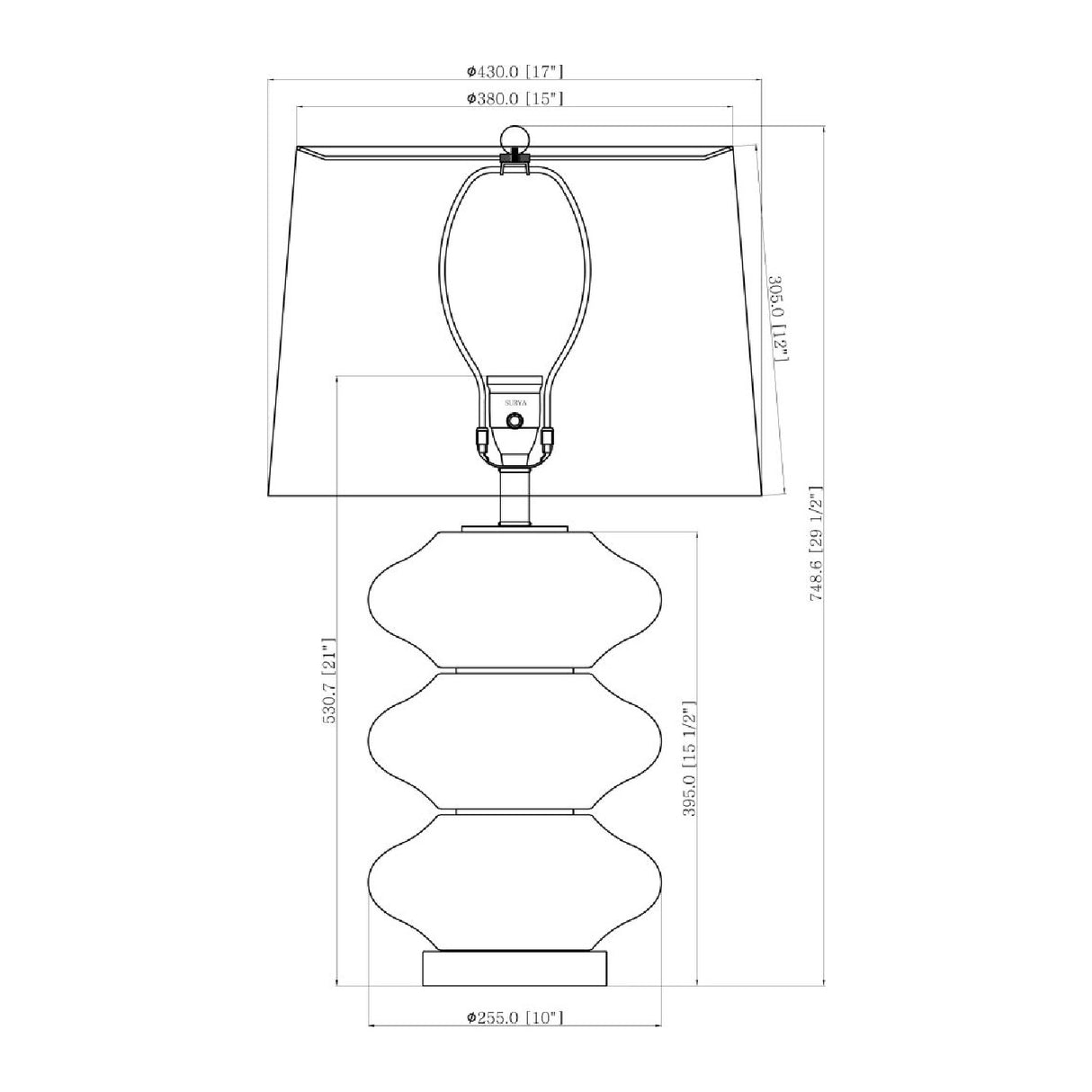 Modern European furniture - White Glass Accent Table Lamp - www.oroa.com | Oroa.com