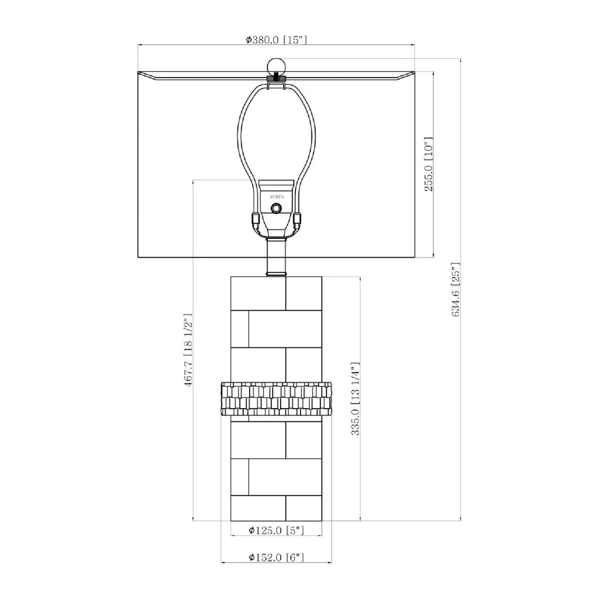 Cream Stone Accent Table Lamp | Oroa.com