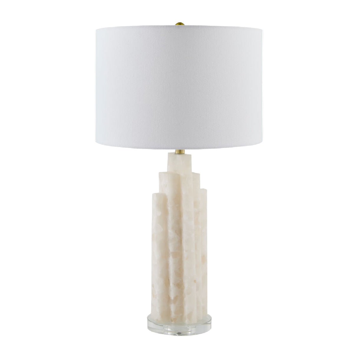 Burnished Cream Stone Table Lamp | Oroa.com