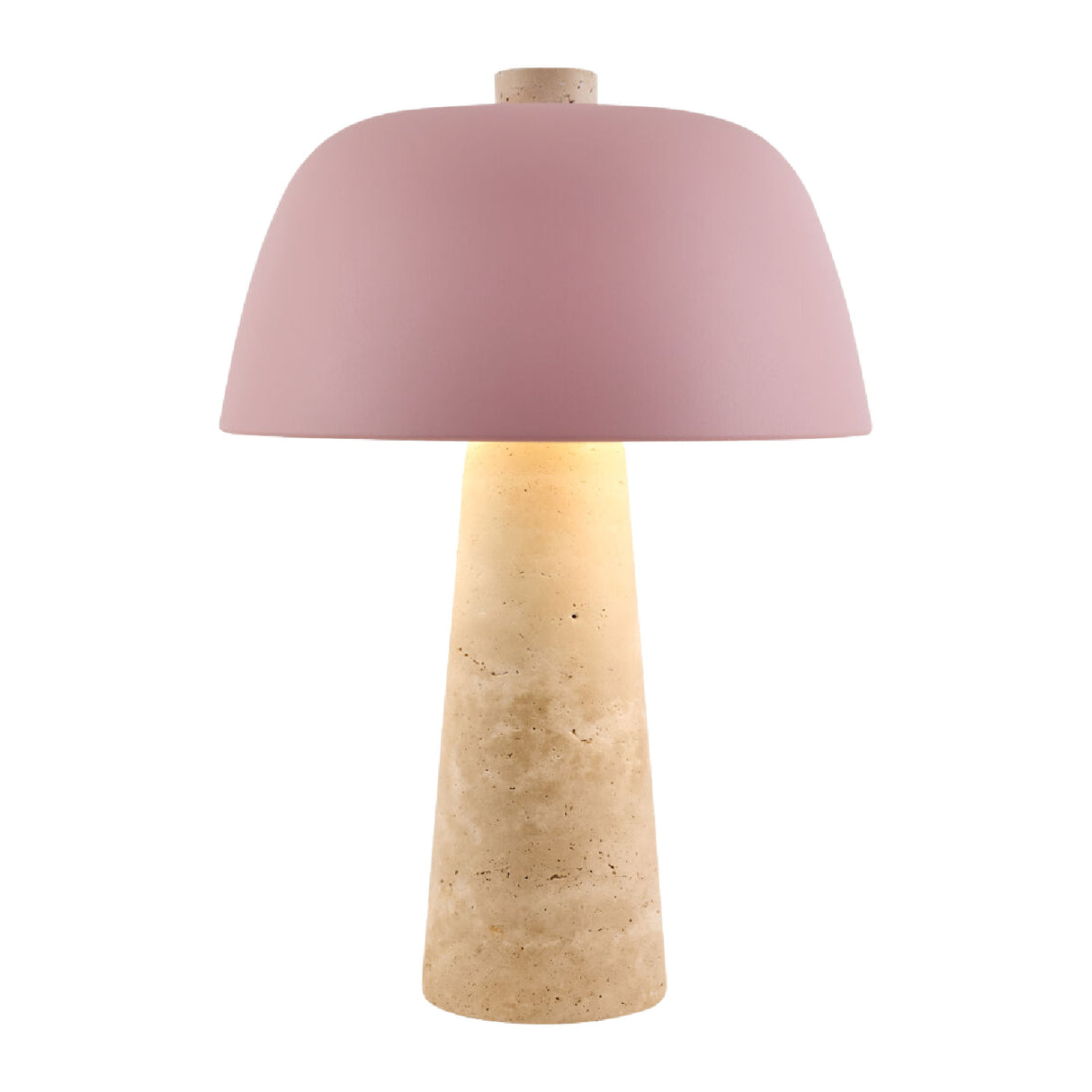 Metal Shade Travertine Table Lamp L | Oroa.com