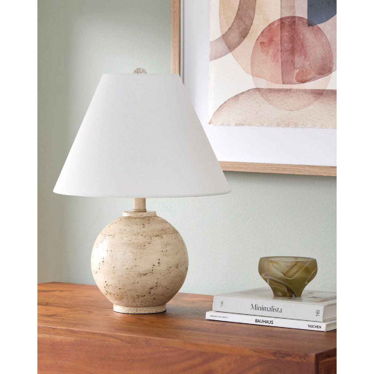 Modern European furniture - Cream Sphere Base Table Lamp - www.oroa.com | Oroa.com