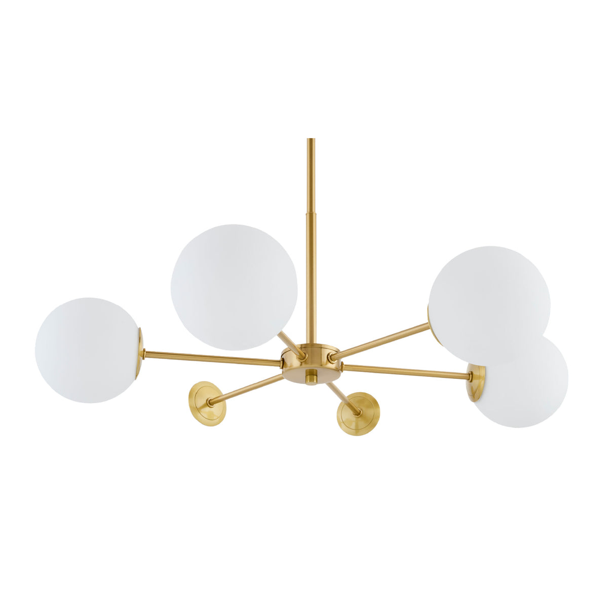 White Glass Orb 6-Light Chandelier | Oroa.com