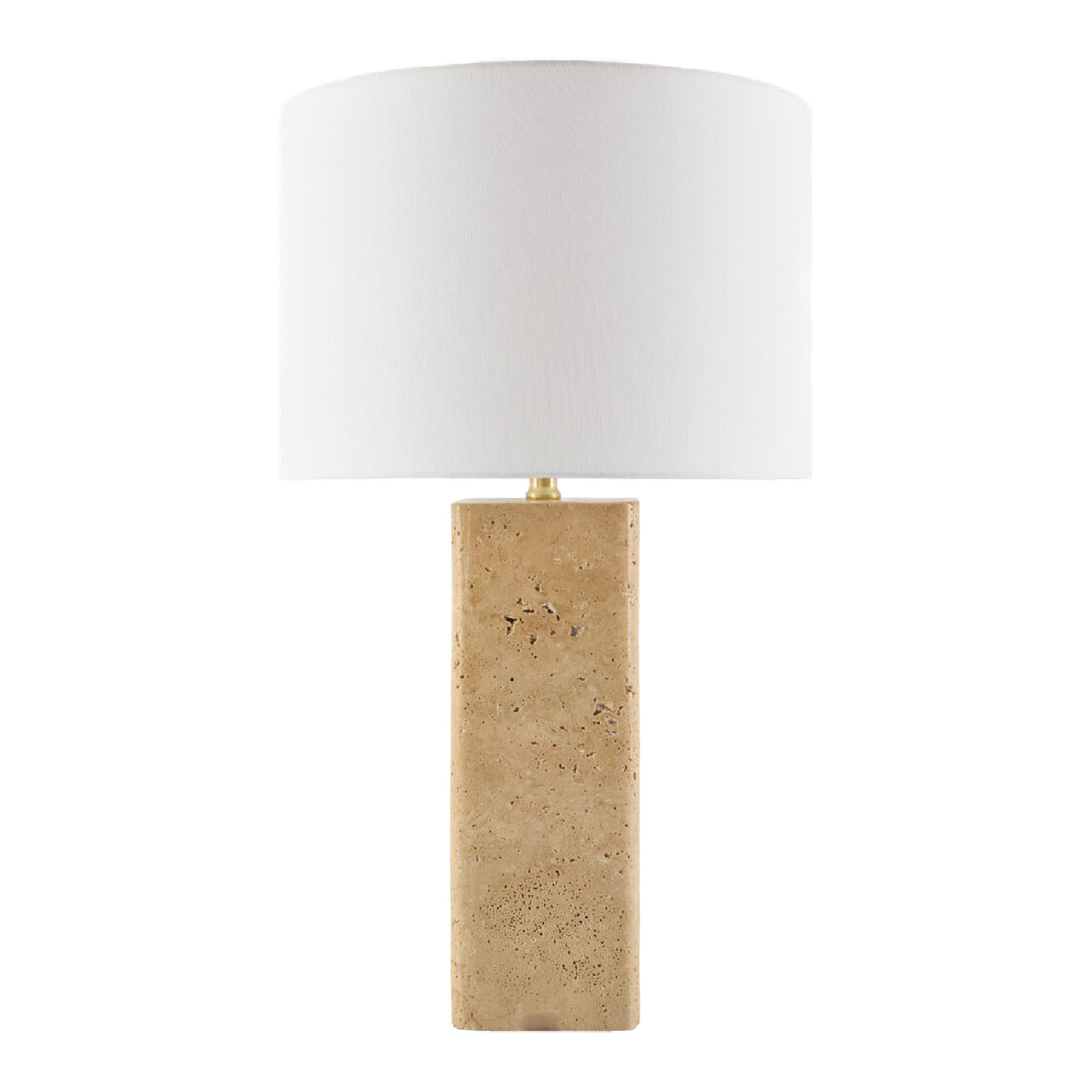 Burnished Beige Travertine Table Lamp | Oroa.com