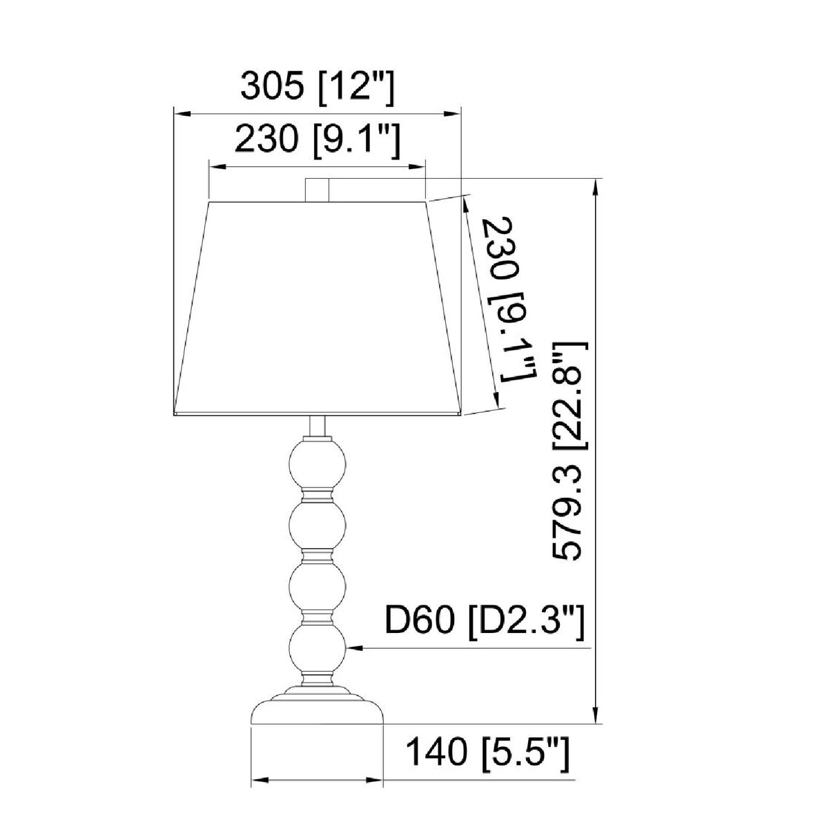 Rubberwood Beige Linen Table Lamp | Oroa.com