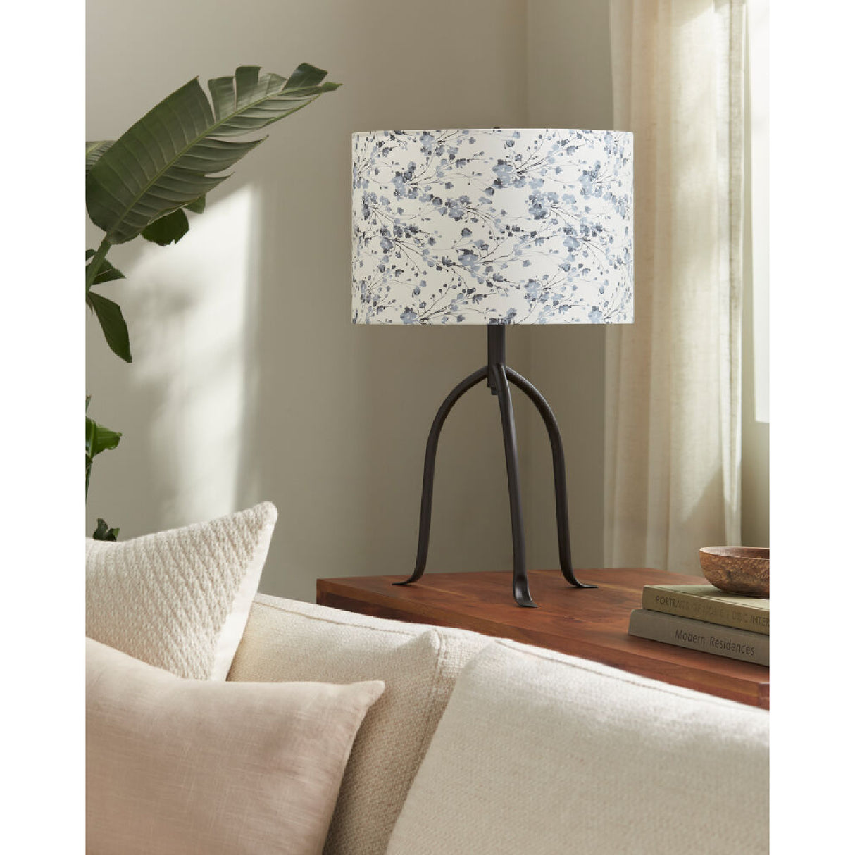 Floral Print Linen Table Lamp S | Oroa.com