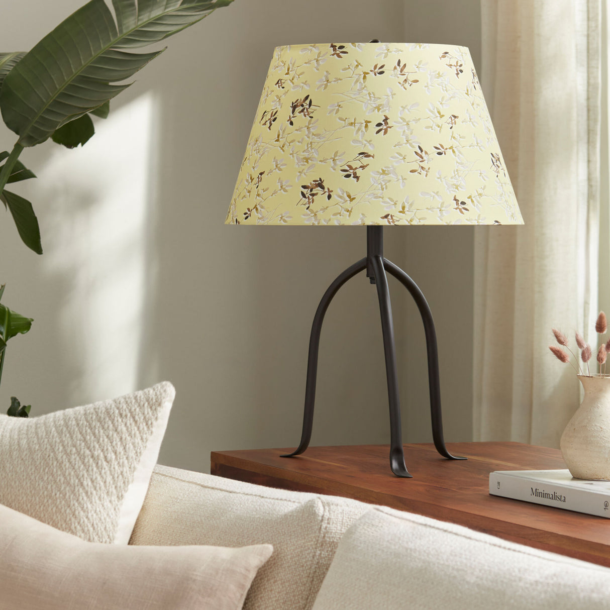 Floral Print Linen Table Lamp L | Oroa.com