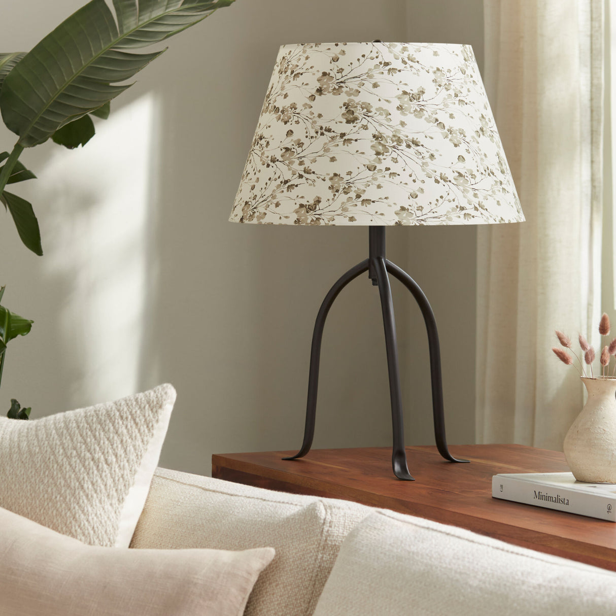 Floral Print Linen Table Lamp L | Oroa.com