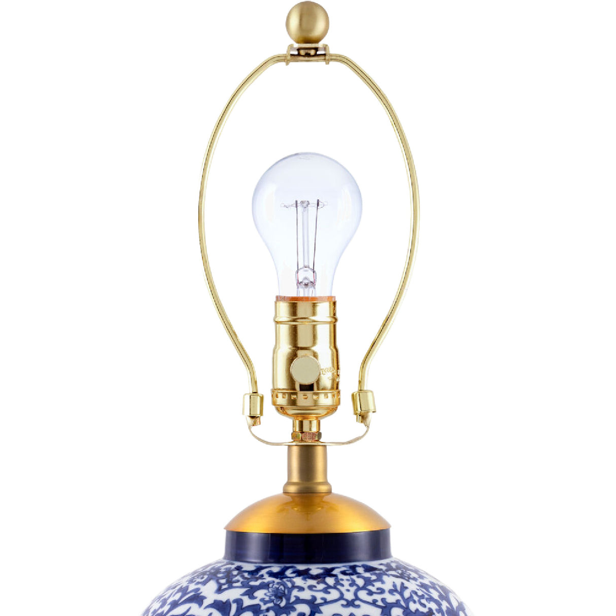 Modern European furniture - Blue Floral Ceramic Table Lamp - www.oroa.com | Oroa.com