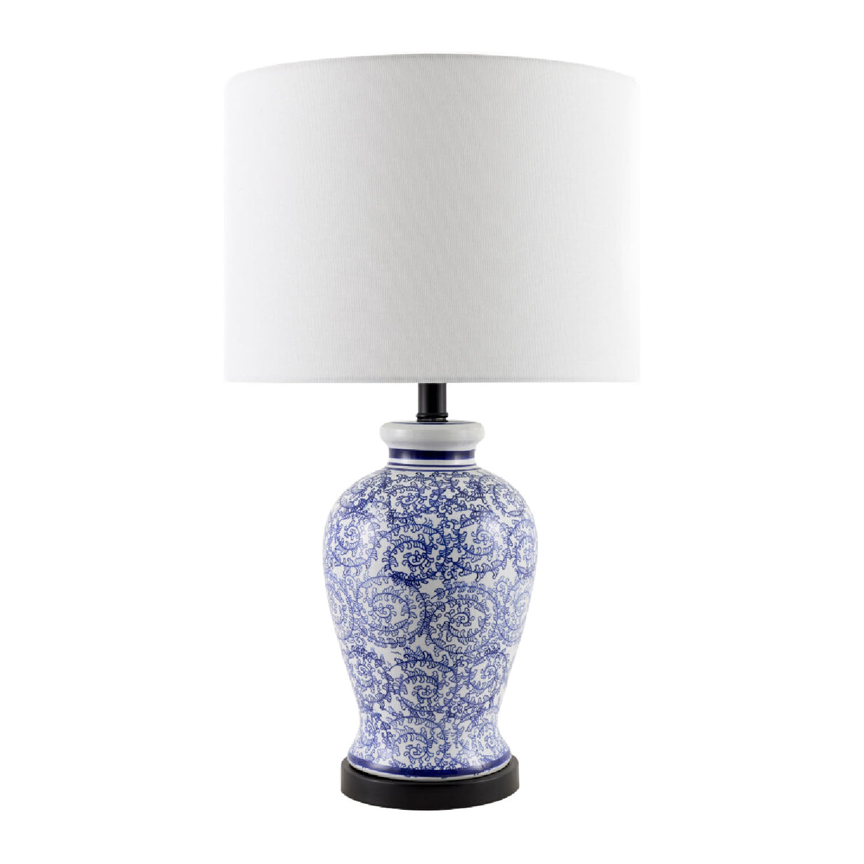 Modern European furniture - Blue Vines Ceramic Table Lamp - www.oroa.com | Oroa.com