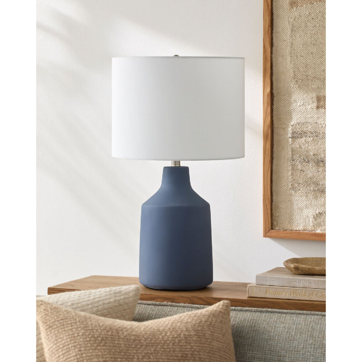 Painted Cement Accent Table Lamp | Oroa.com