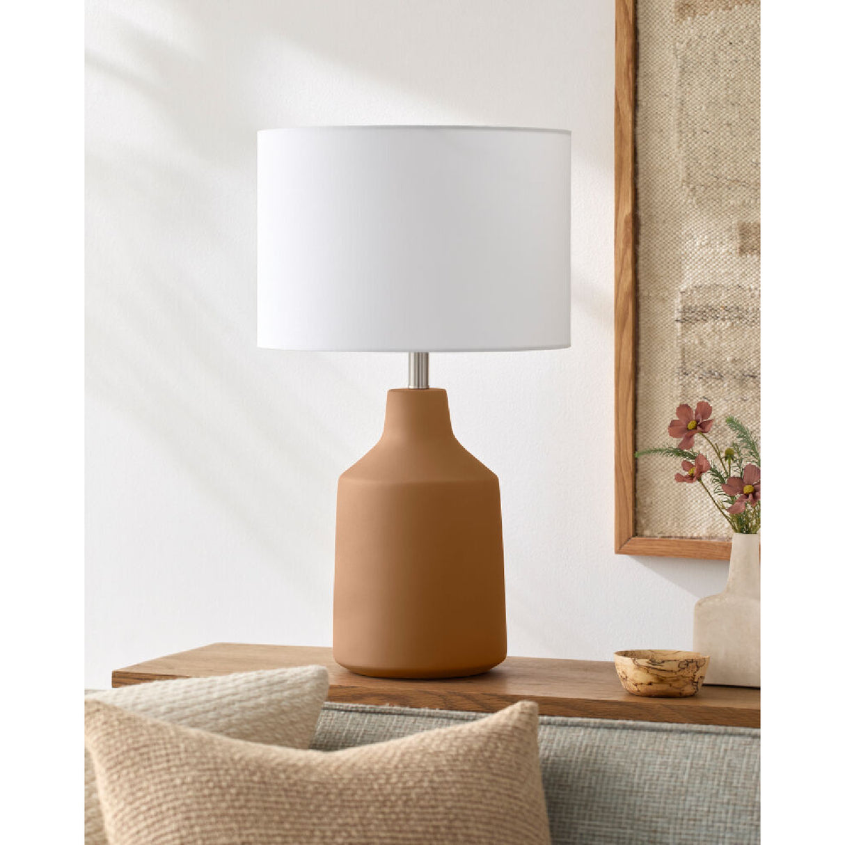 Painted Cement Accent Table Lamp | Oroa.com