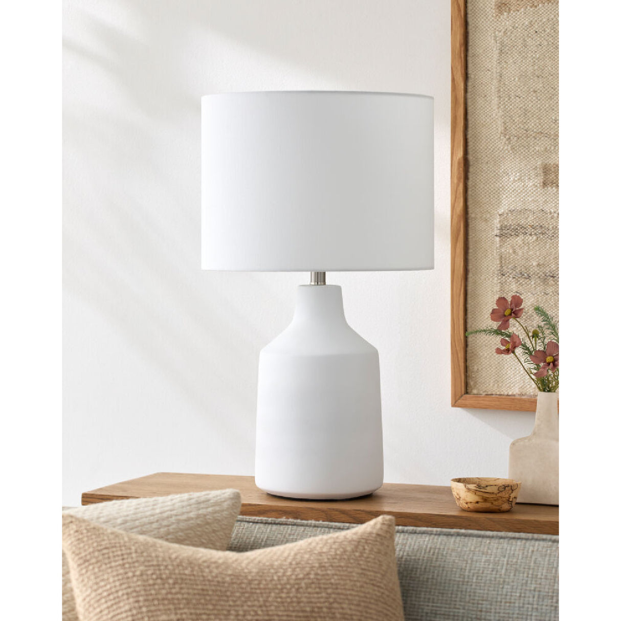 Painted Cement Accent Table Lamp | Oroa.com