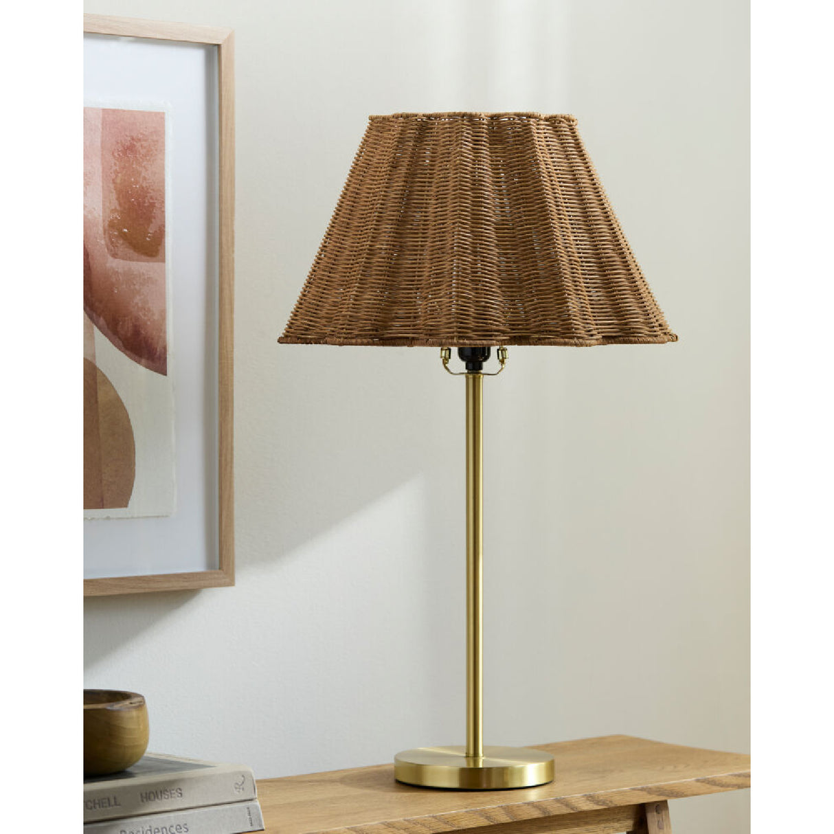 Modern European furniture - Wavy Rattan Accent Table Lamp - www.oroa.com | Oroa.com
