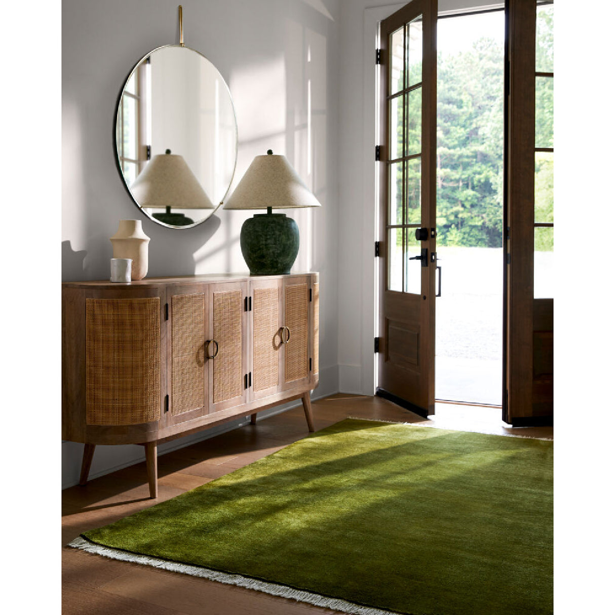 Painted Cement Linen Table Lamp | Oroa.com