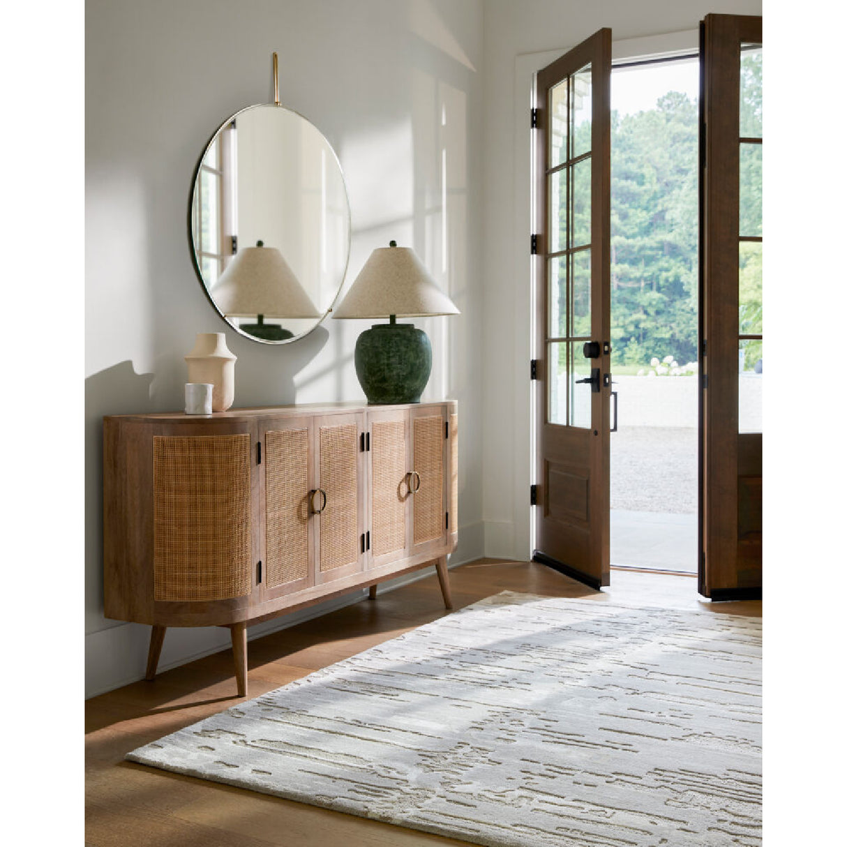 Painted Cement Linen Table Lamp | Oroa.com