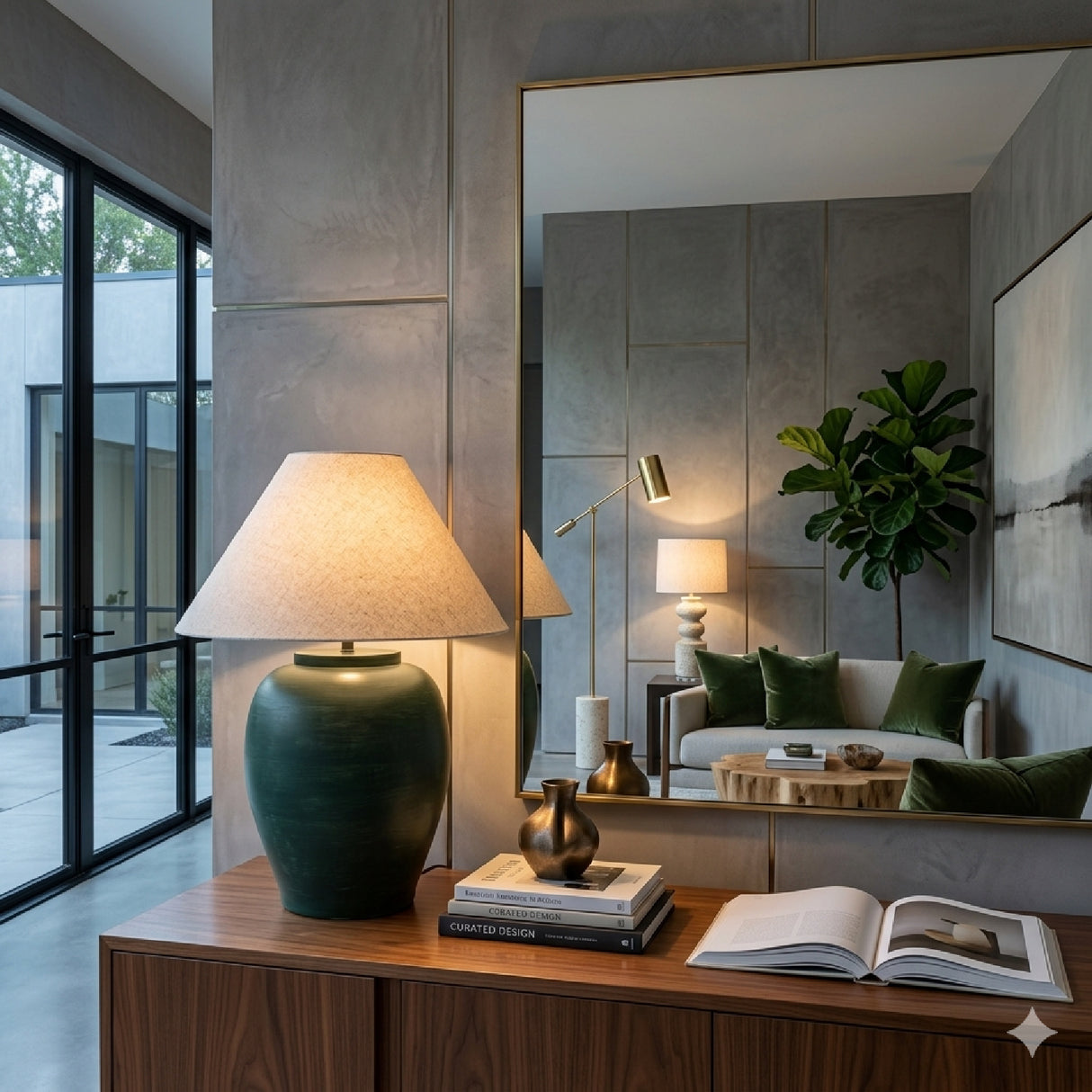 Modern European furniture - Cement Base Accent Floor Lamp - www.oroa.com | Oroa.com
