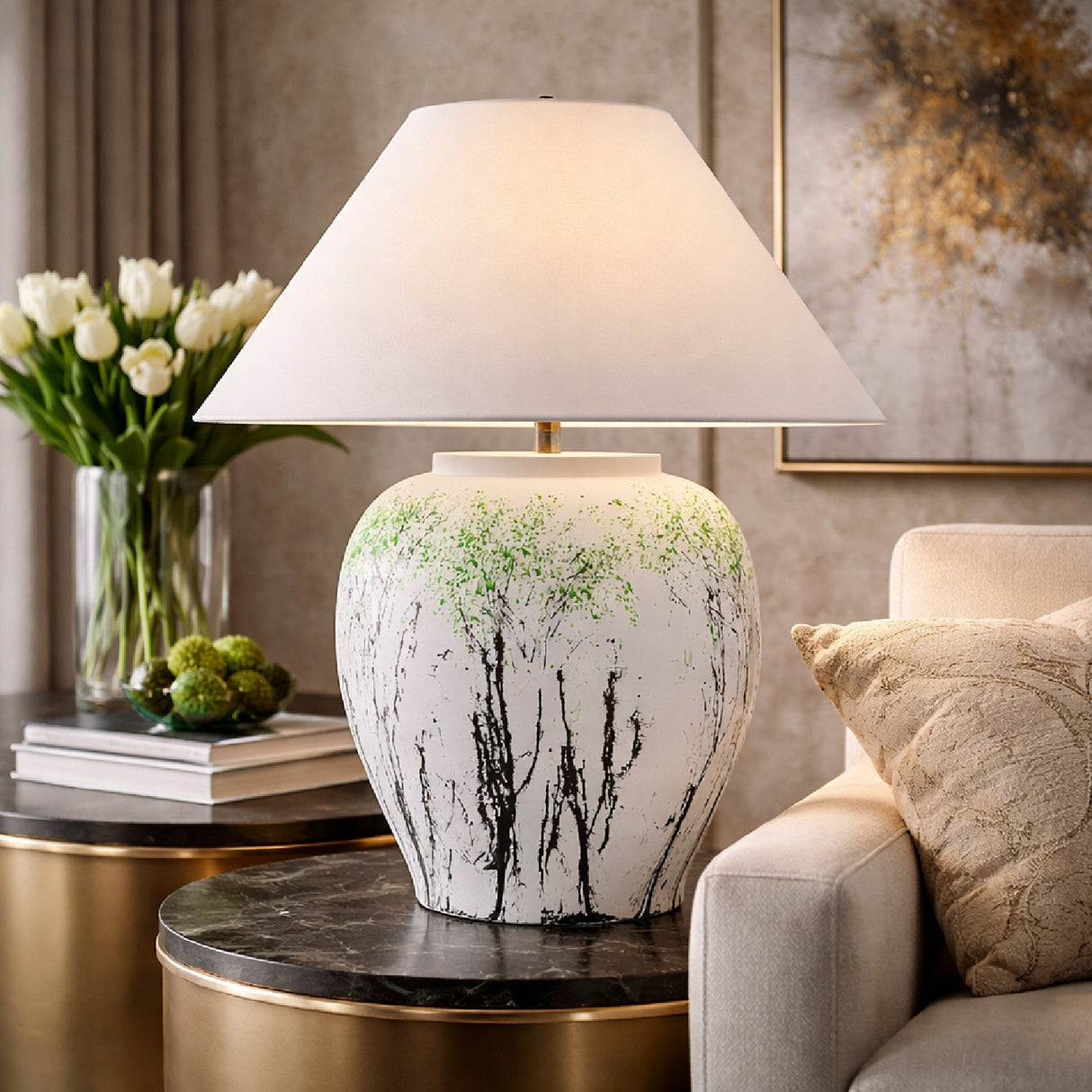 Modern European furniture - Cement Base Accent Floor Lamp - www.oroa.com | Oroa.com