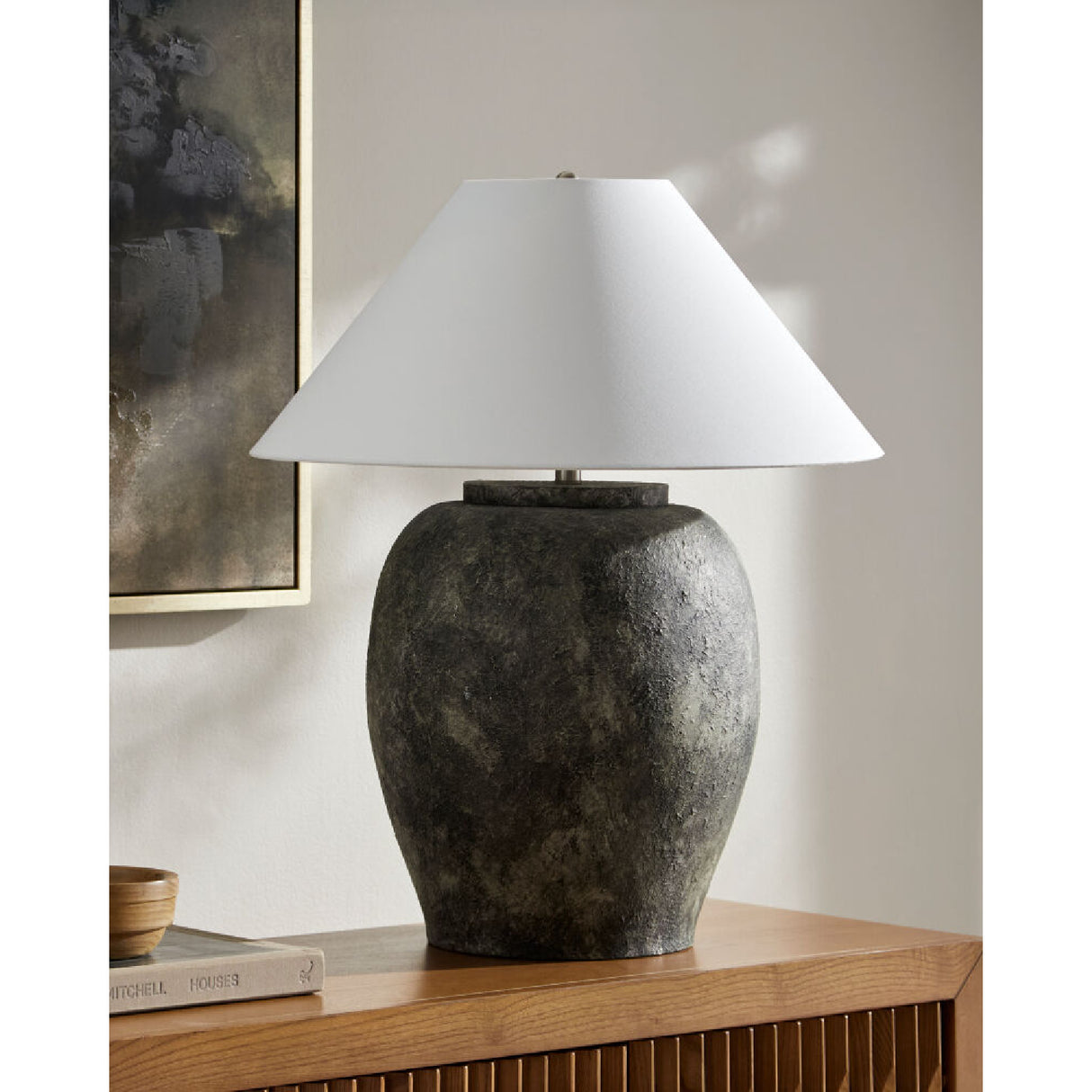 Modern European furniture - Cement Base Accent Floor Lamp - www.oroa.com | Oroa.com
