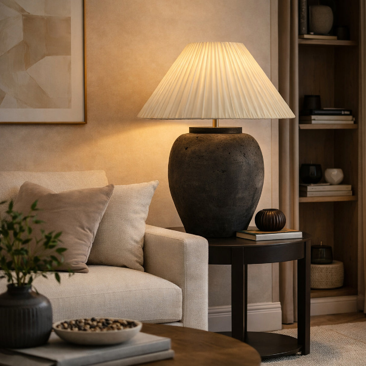 Modern European furniture - Cement Base Accent Floor Lamp - www.oroa.com | Oroa.com