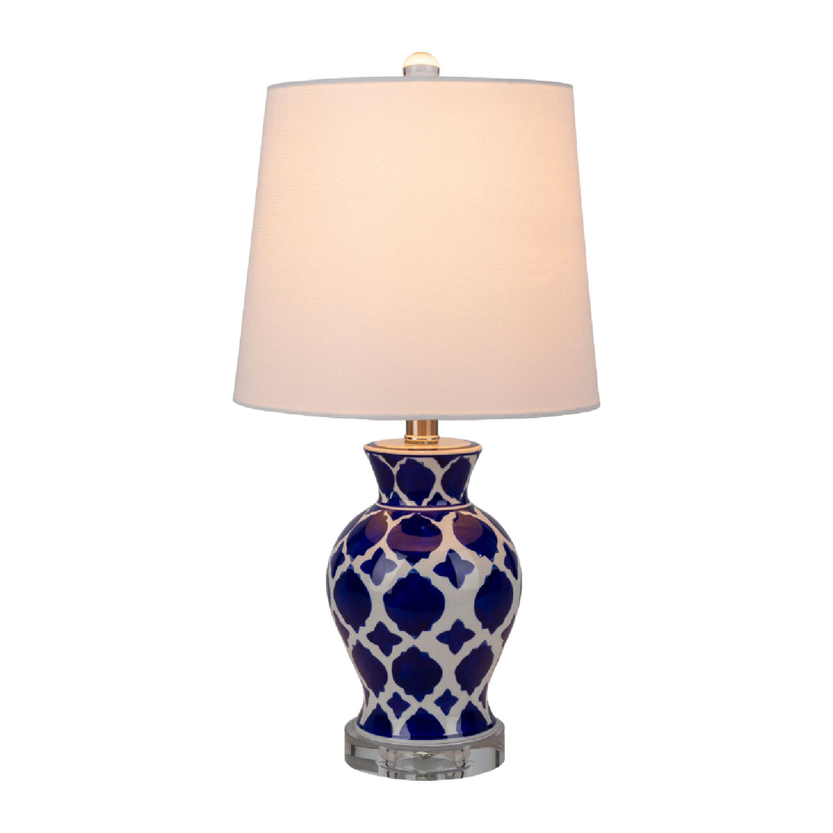 Modern European furniture - Blue Patterned Ceramic Table Lamp - www.oroa.com | Oroa.com