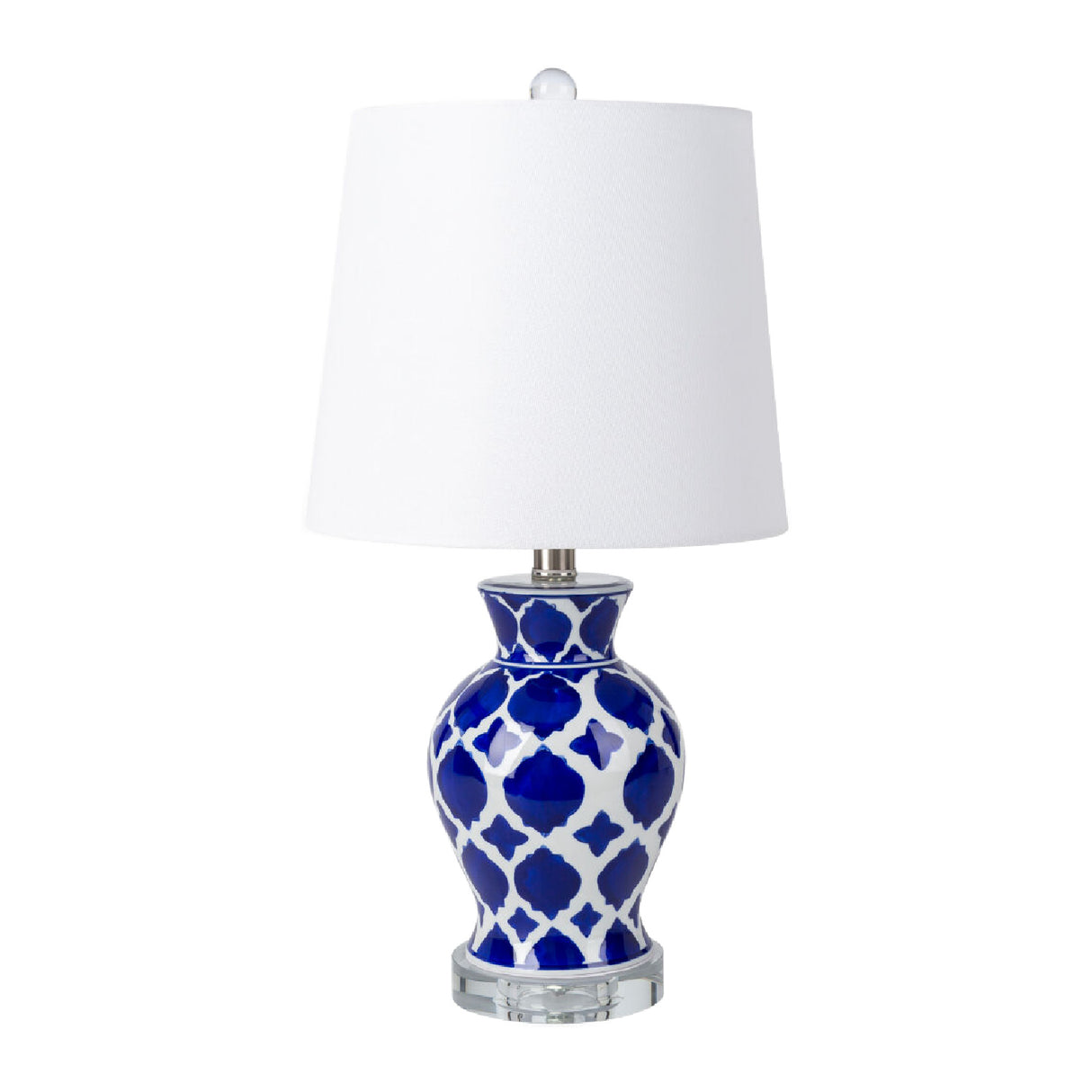 Modern European furniture - Blue Patterned Ceramic Table Lamp - www.oroa.com | Oroa.com