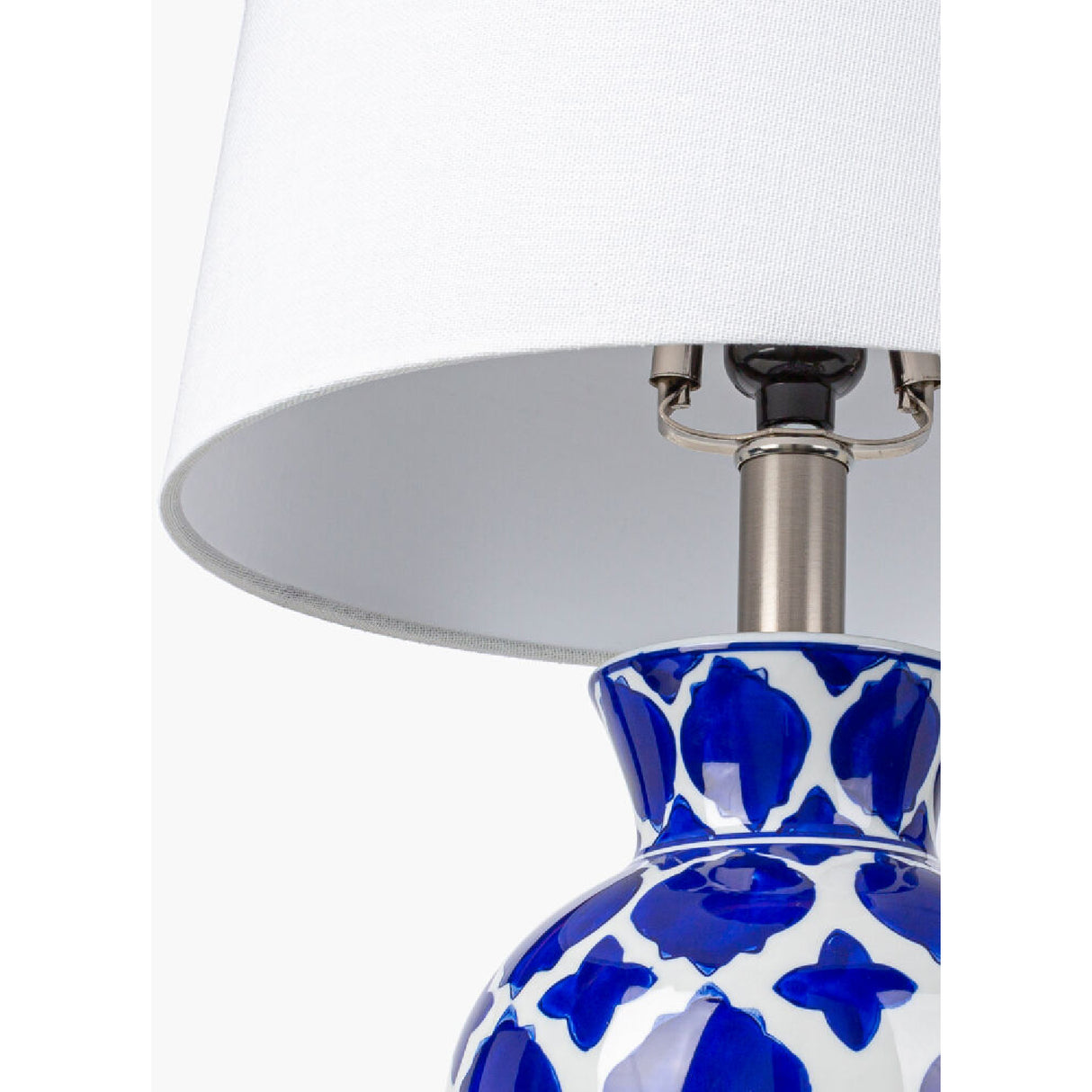Modern European furniture - Blue Patterned Ceramic Table Lamp - www.oroa.com | Oroa.com