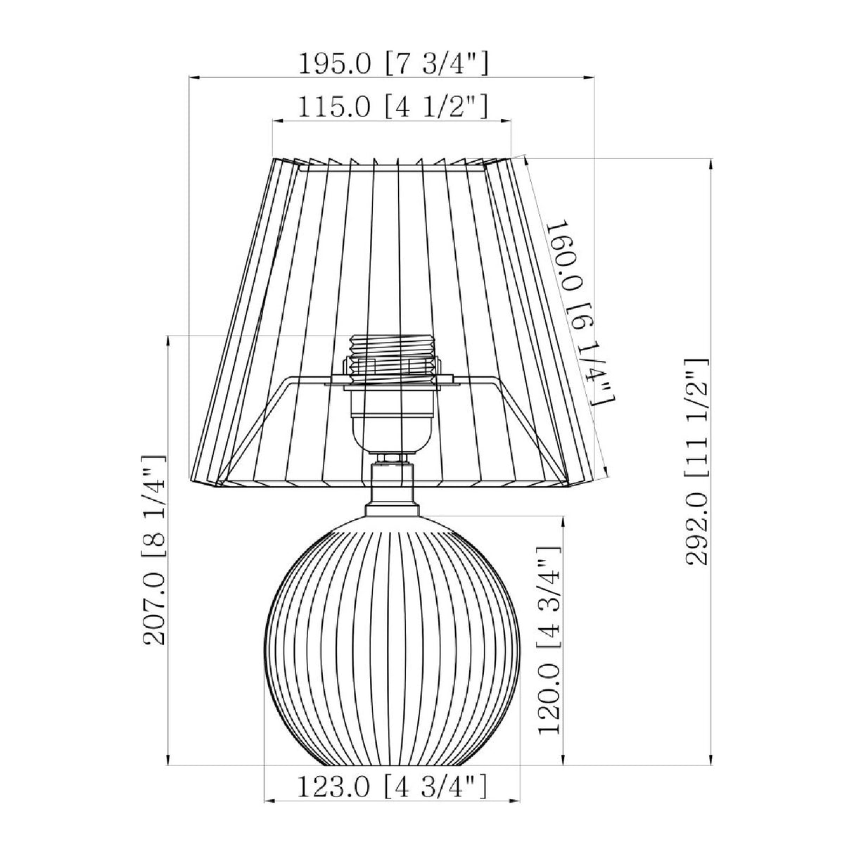 Pleated Linen Ceramic Table Lamp | Oroa.com