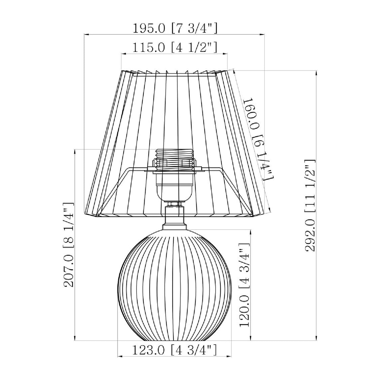 Pleated Linen Ceramic Table Lamp | Oroa.com