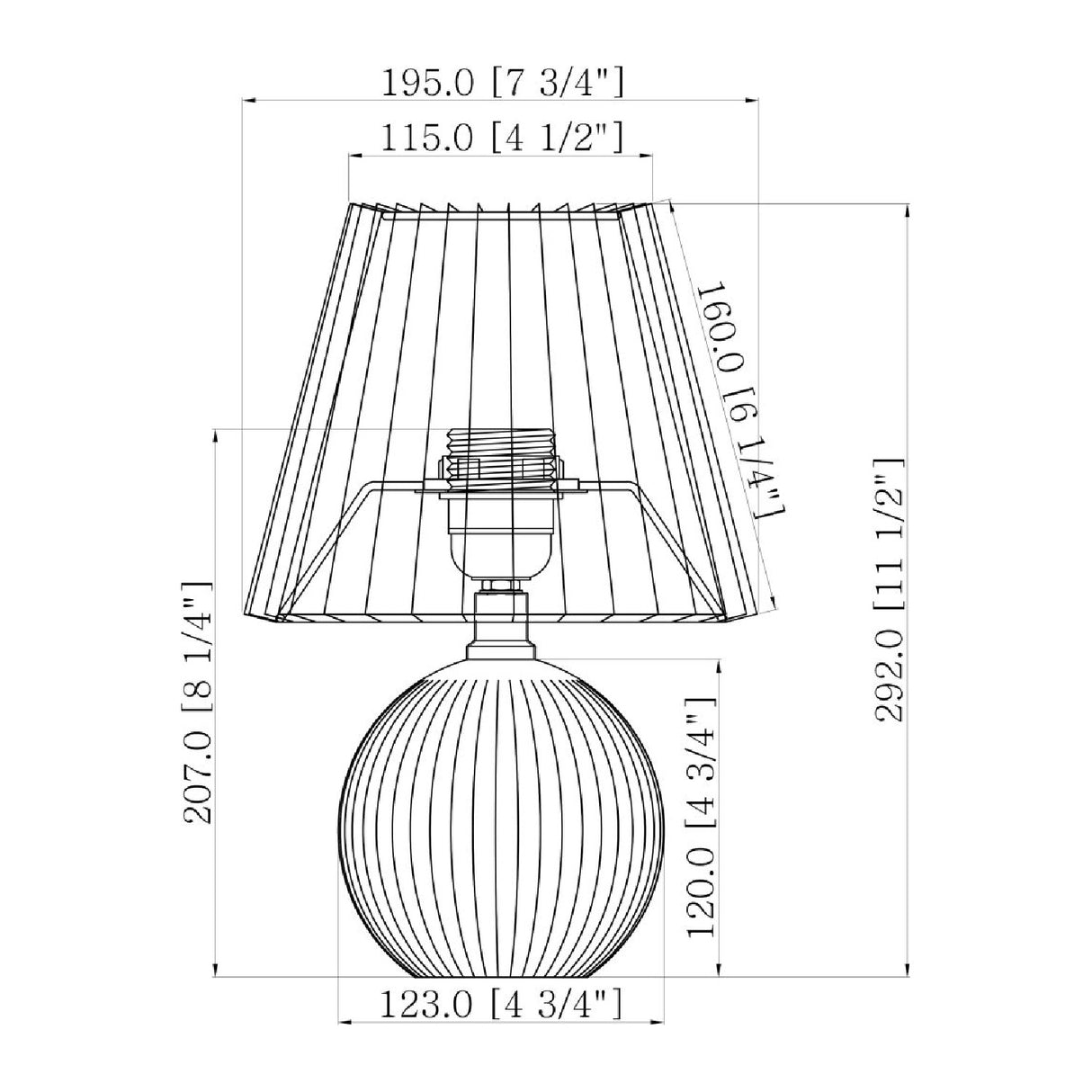 Pleated Linen Ceramic Table Lamp | Oroa.com