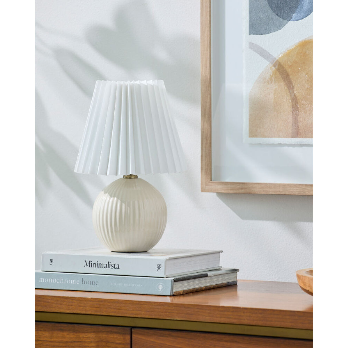 Pleated Linen Ceramic Table Lamp | Oroa.com