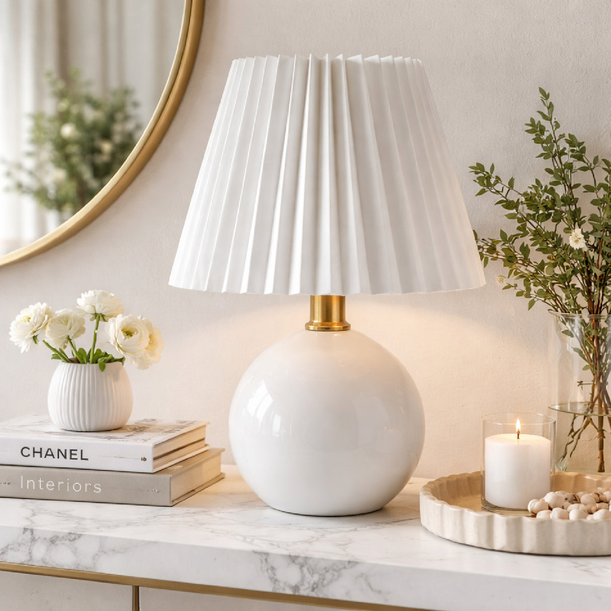 Modern European furniture - Ceramic Sphere Table Lamp - www.oroa.com | Oroa.com