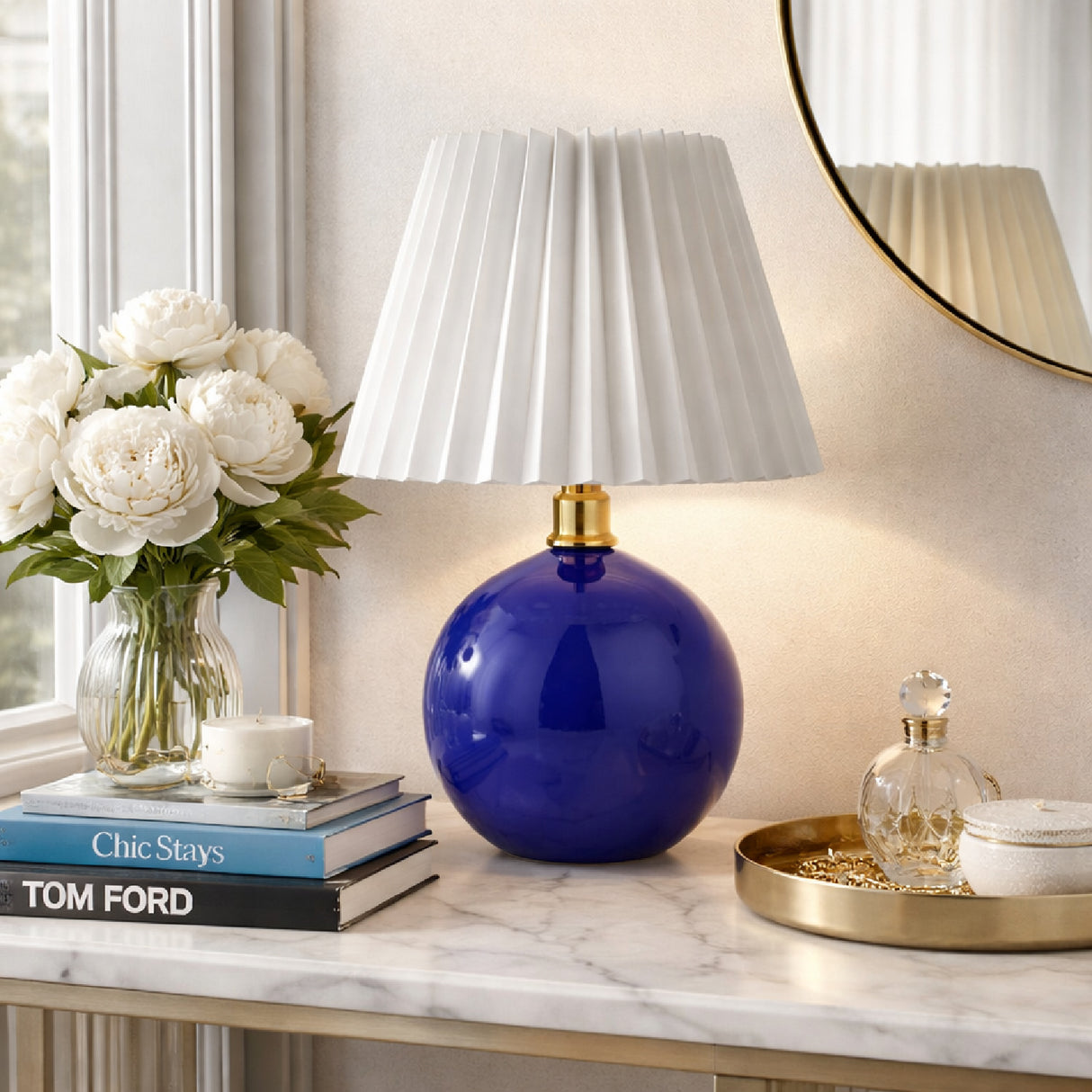 Modern European furniture - Ceramic Sphere Table Lamp - www.oroa.com | Oroa.com