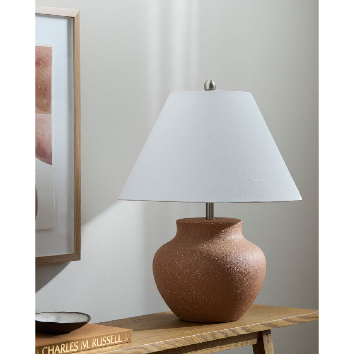 Modern European furniture - Brown Ceramic Accent Table Lamp - www.oroa.com | Oroa.com
