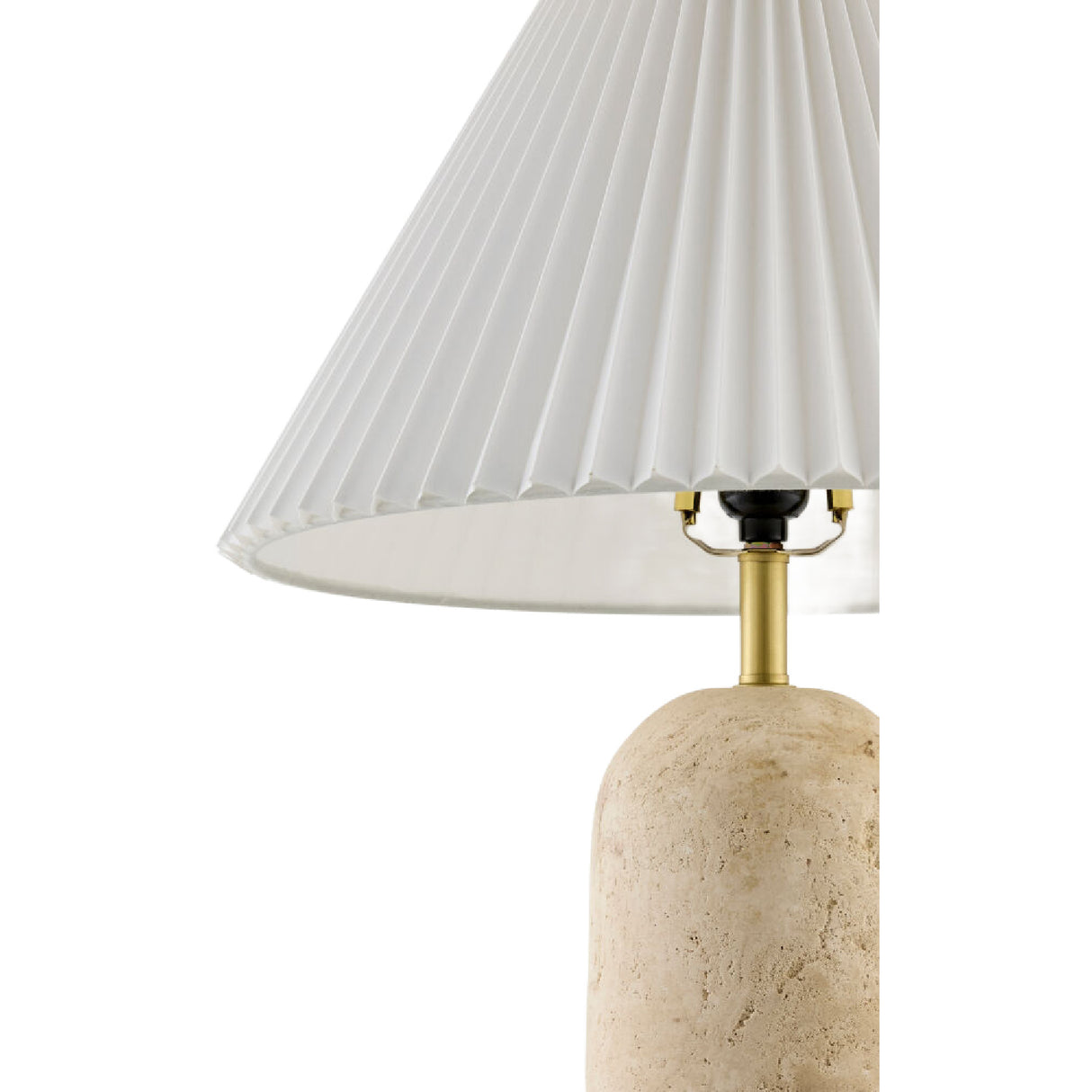 Modern European furniture - Empire Shade Travertine Table Lamp - www.oroa.com | Oroa.com