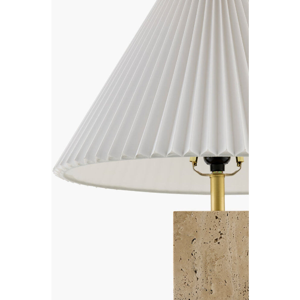 Modern European furniture - Square Travertine Empire Table Lamp - www.oroa.com | Oroa.com