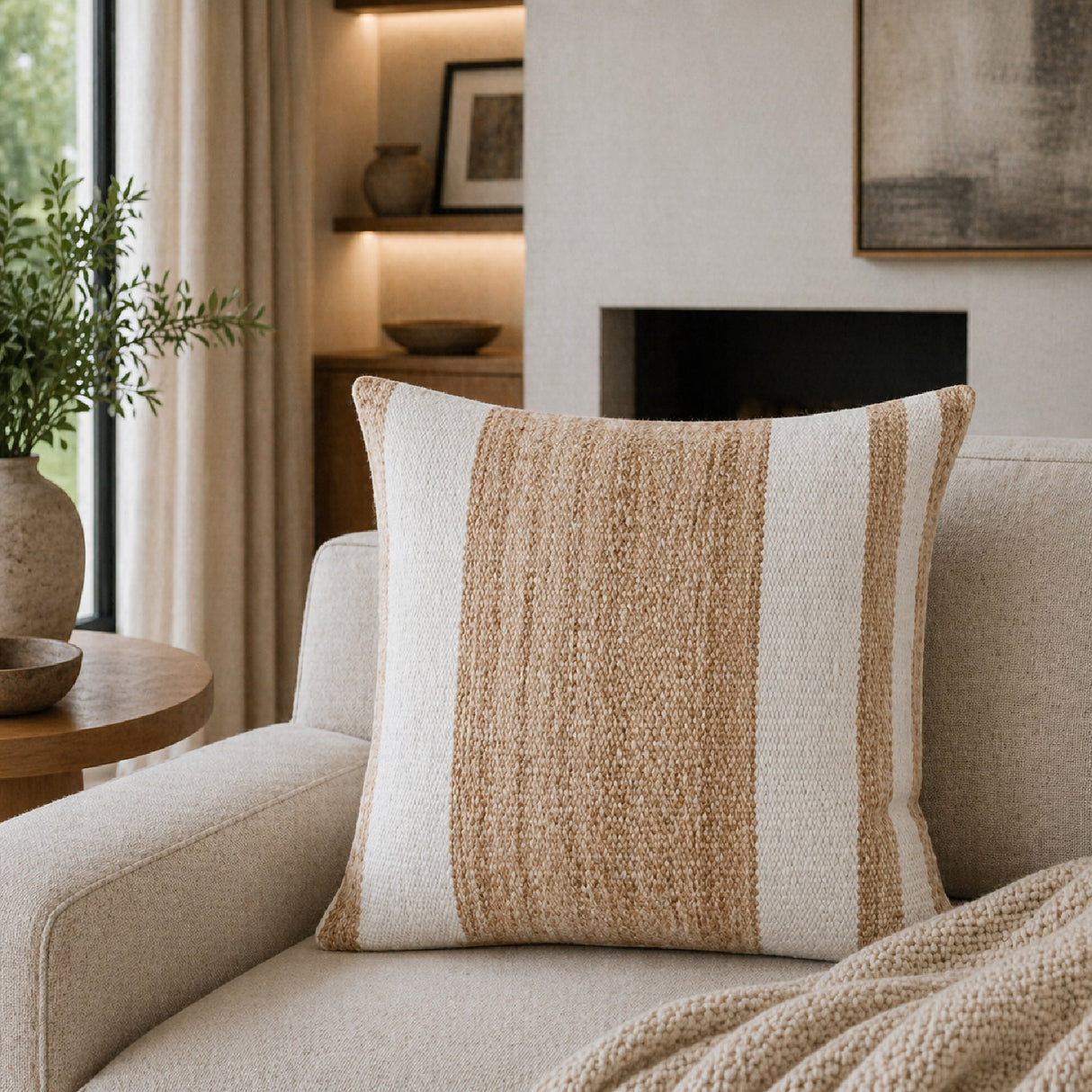 Modern European furniture - Woven Cotton Pillow - www.oroa.com | Oroa.com