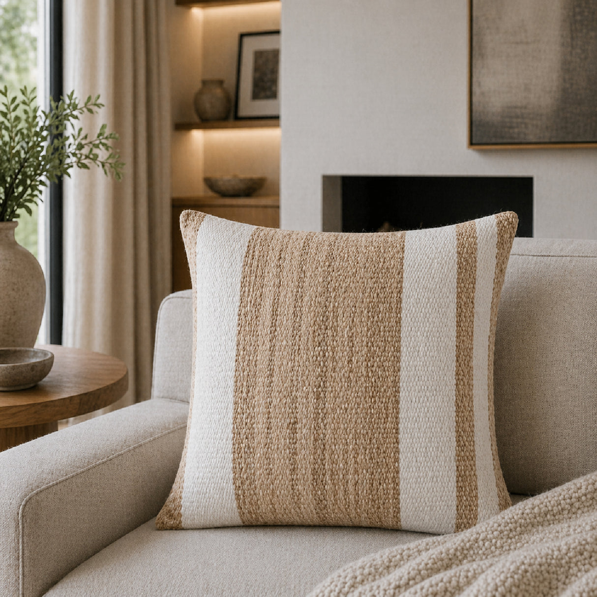 Modern European furniture - Woven Cotton Pillow - www.oroa.com | Oroa.com