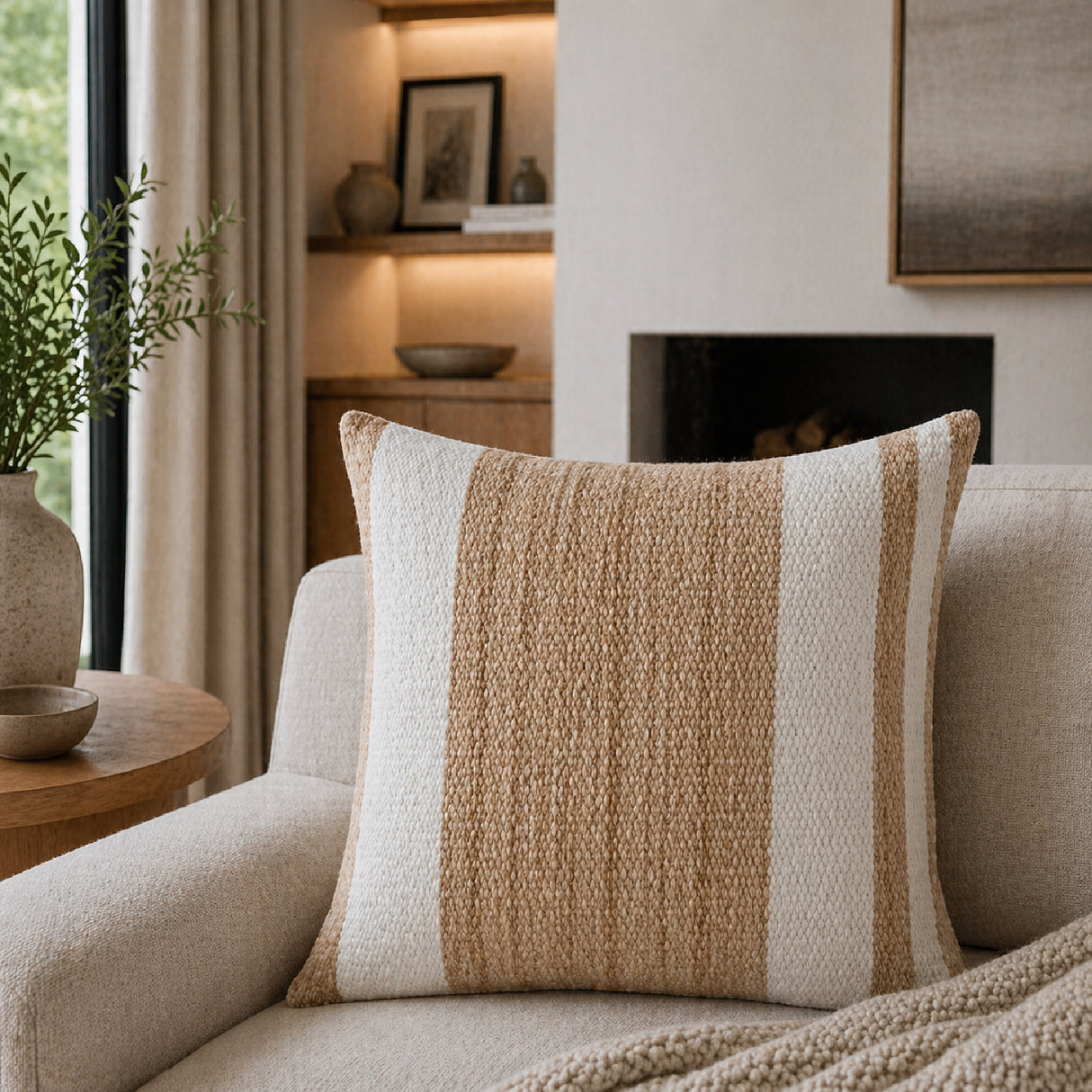 Modern European furniture - Woven Cotton Pillow - www.oroa.com | Oroa.com